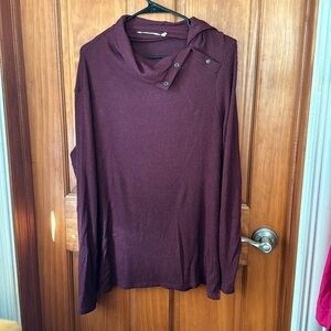 Long sleeve burgundy sweater top. Size L from Soft Surroundings.